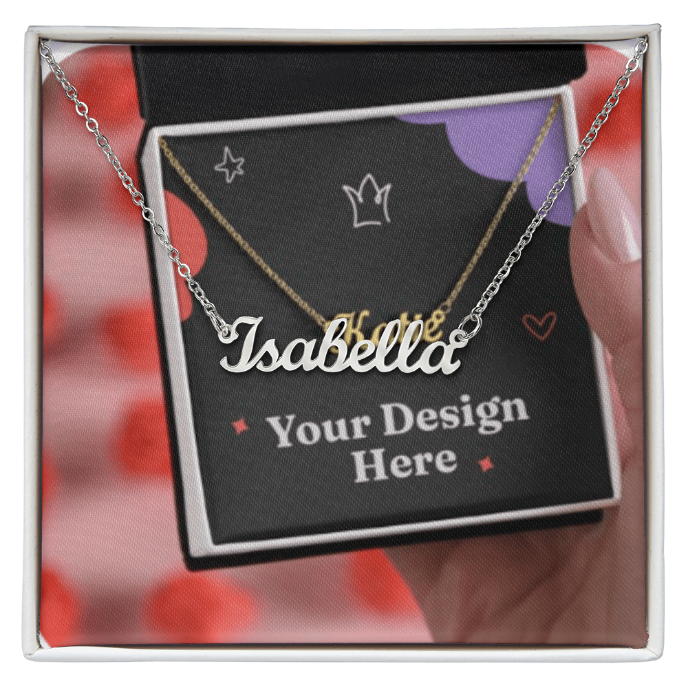 TinyName Custom Name Necklace Personalized 18K Gold Plated Nameplate Customized Jewelry Gift for Women