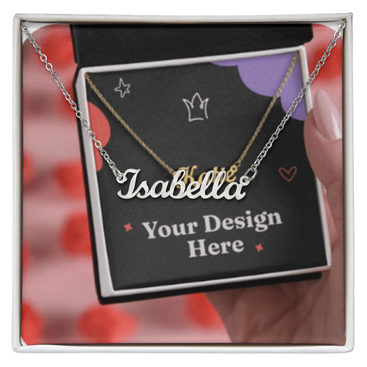 TinyName Custom Name Necklace Personalized 18K Gold Plated Nameplate Customized Jewelry Gift for Women