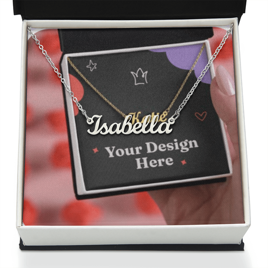 TinyName Custom Name Necklace Personalized 18K Gold Plated Nameplate Customized Jewelry Gift for Women