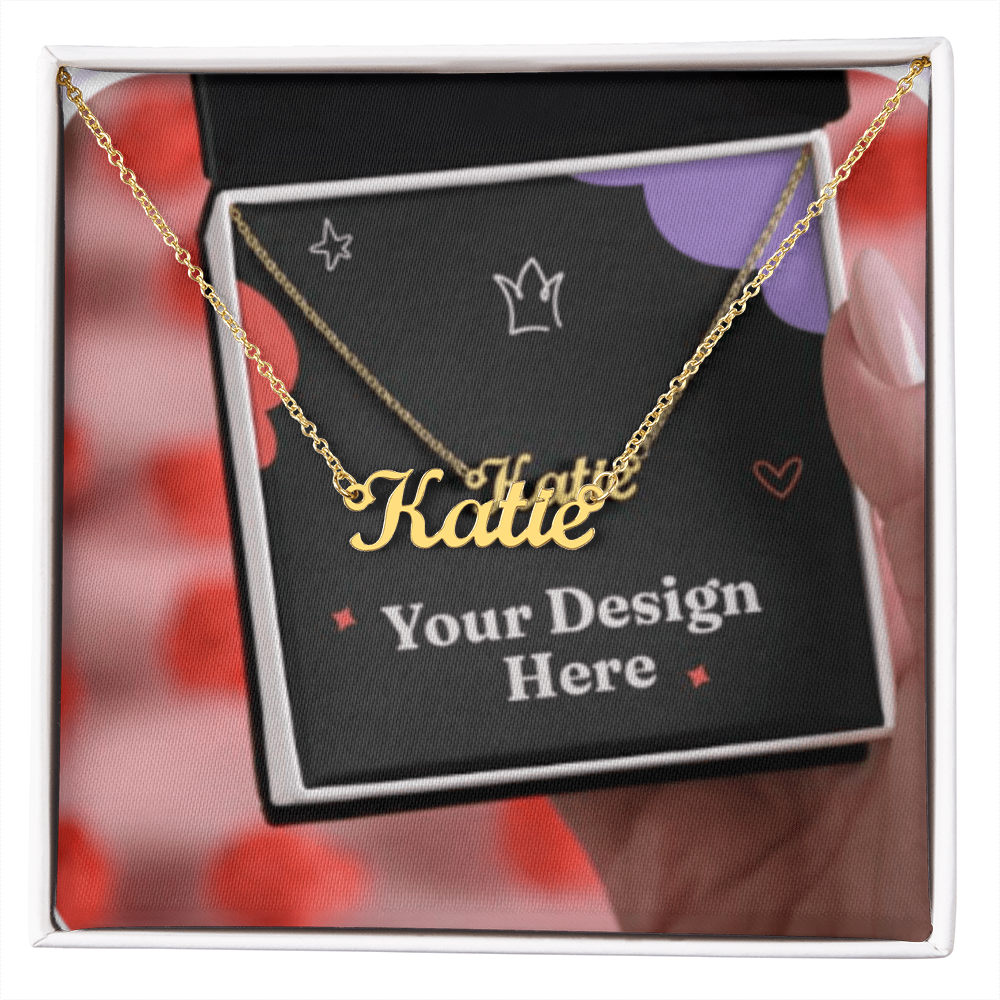 TinyName Custom Name Necklace Personalized 18K Gold Plated Nameplate Customized Jewelry Gift for Women