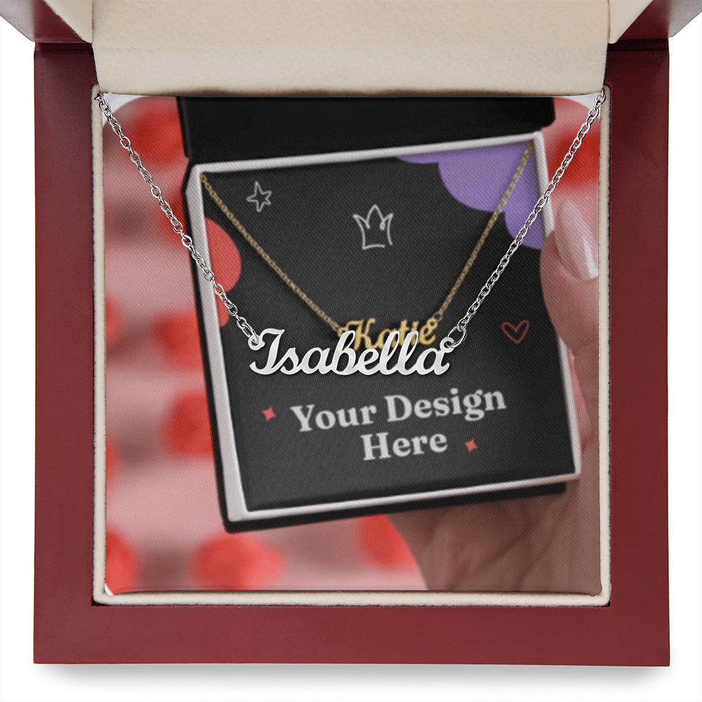 TinyName Custom Name Necklace Personalized 18K Gold Plated Nameplate Customized Jewelry Gift for Women