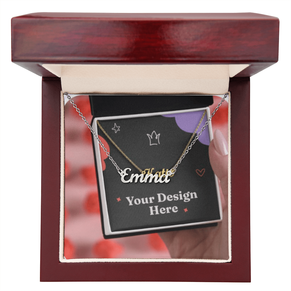 TinyName Custom Name Necklace Personalized 18K Gold Plated Nameplate Customized Jewelry Gift for Women