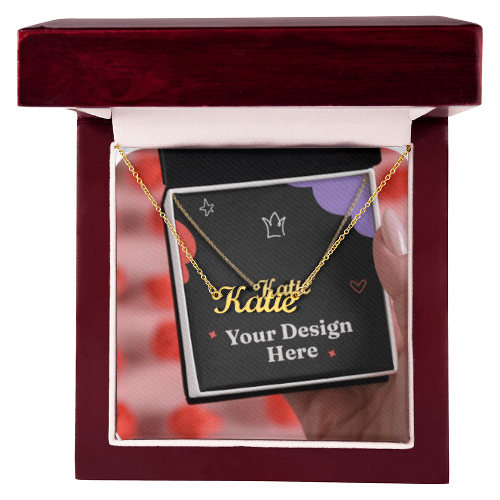 TinyName Custom Name Necklace Personalized 18K Gold Plated Nameplate Customized Jewelry Gift for Women